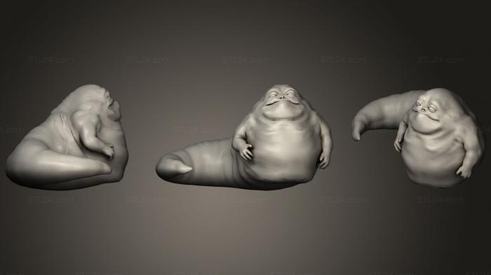 Figurines simple (Jabba the Hutt, STKPR_0696) 3D models for cnc